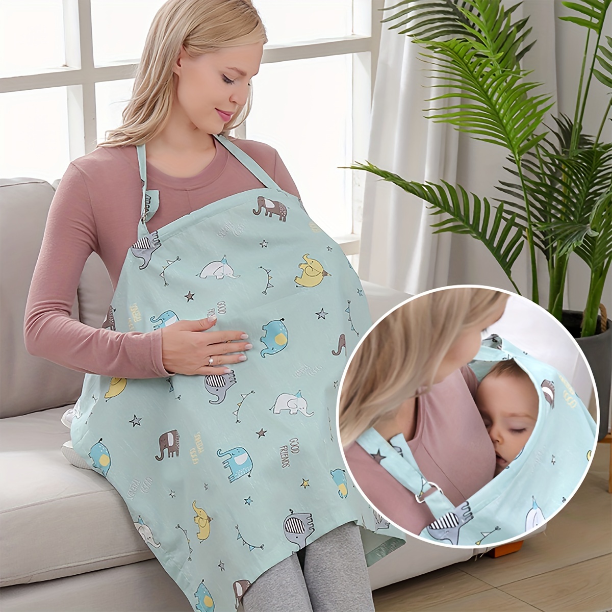 Nursing Cover Breastfeeding - وشاح غطاء للرضاعة الأمومة، عربة أطفال،
