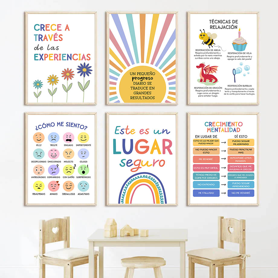 Baby Nursery In Spanish - لوحة فنية جدارية قماشية بتصميم شعار