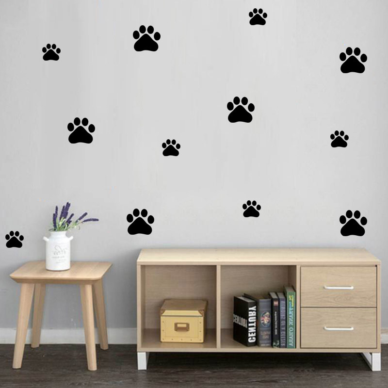 Baby Nursery Wall Mural - الكرتون الكلب القط المشي باو طباعة