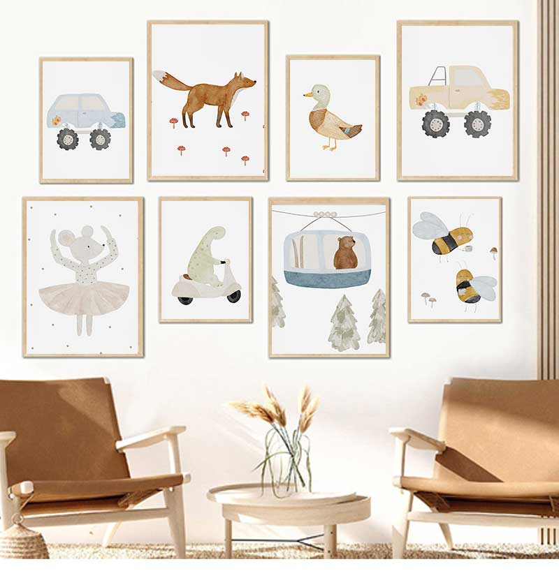 Baby Nursery Posters - ملصقات وطباعات كرتونية على شكل إوزة