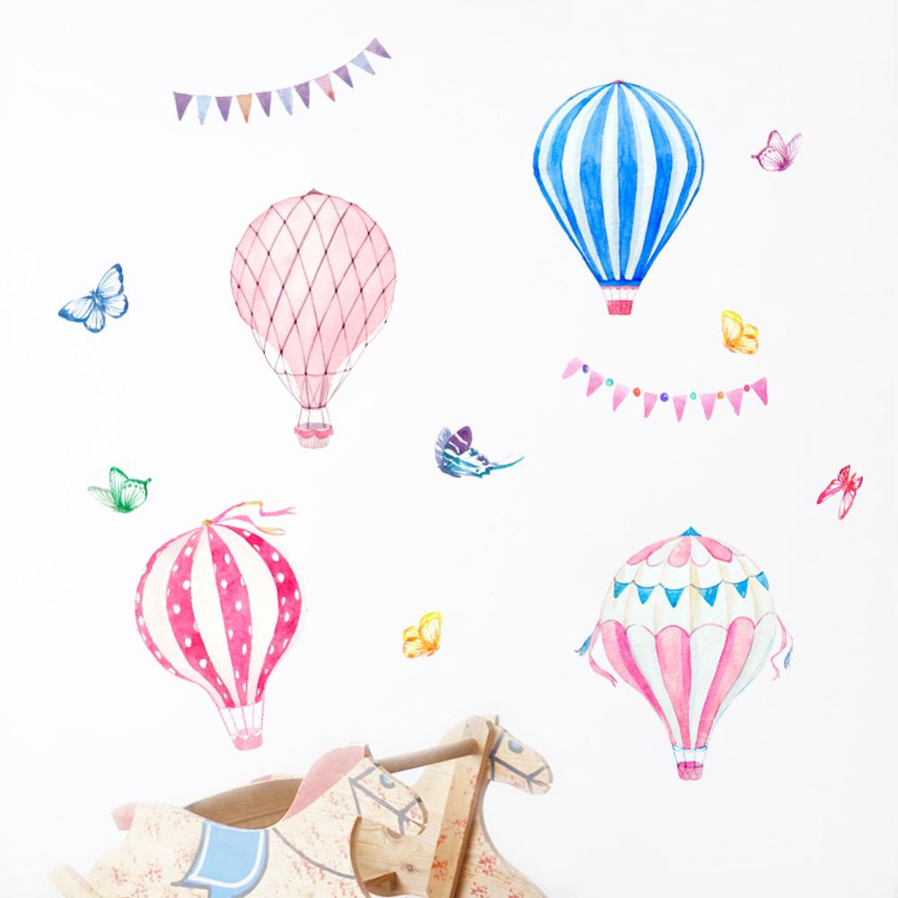 Baby Nursery Murals - ملصق جداري على شكل منطاد هوائي