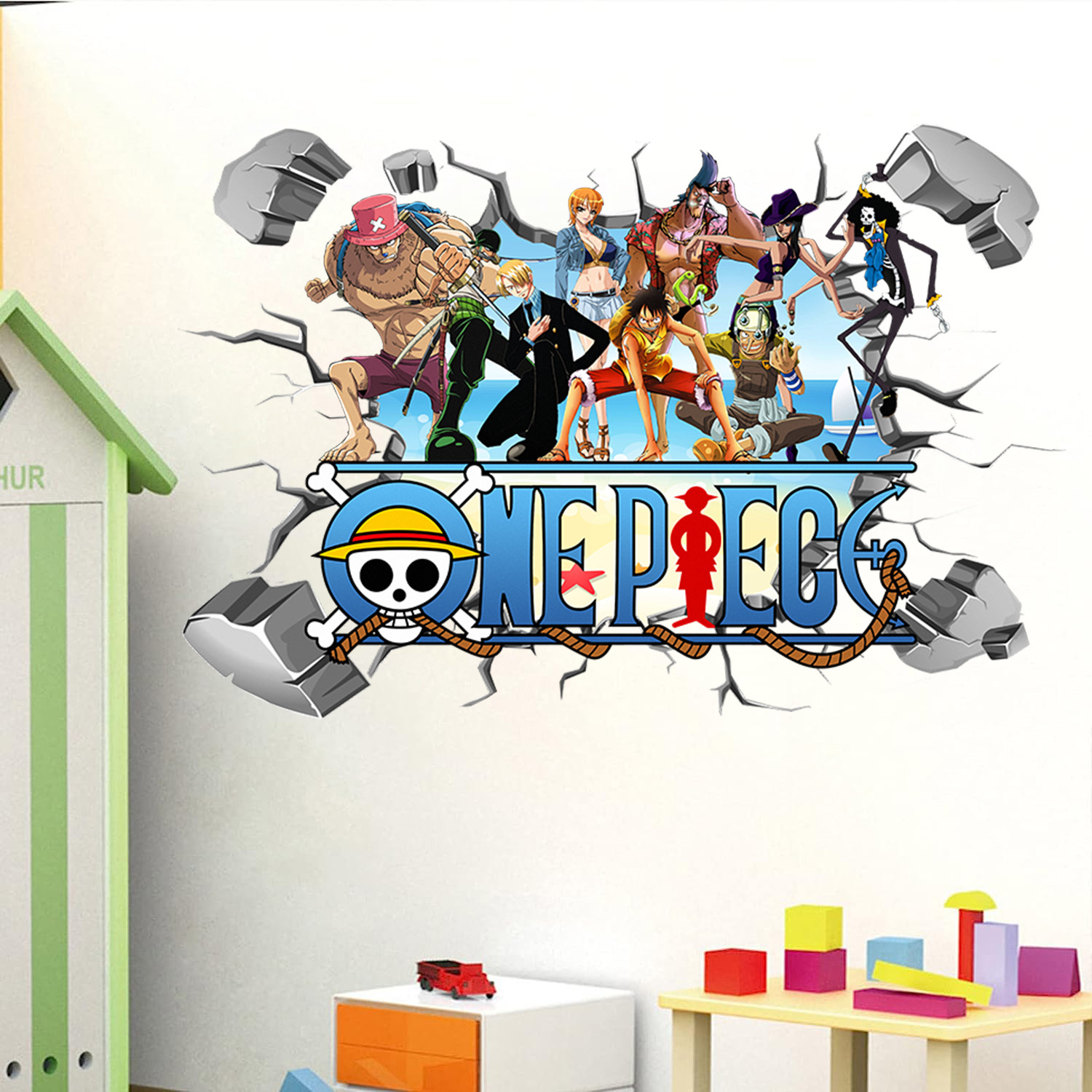 Baby Nursery Wall Mural - ملصقات حائط ثلاثية الأبعاد بتصميم كرتوني