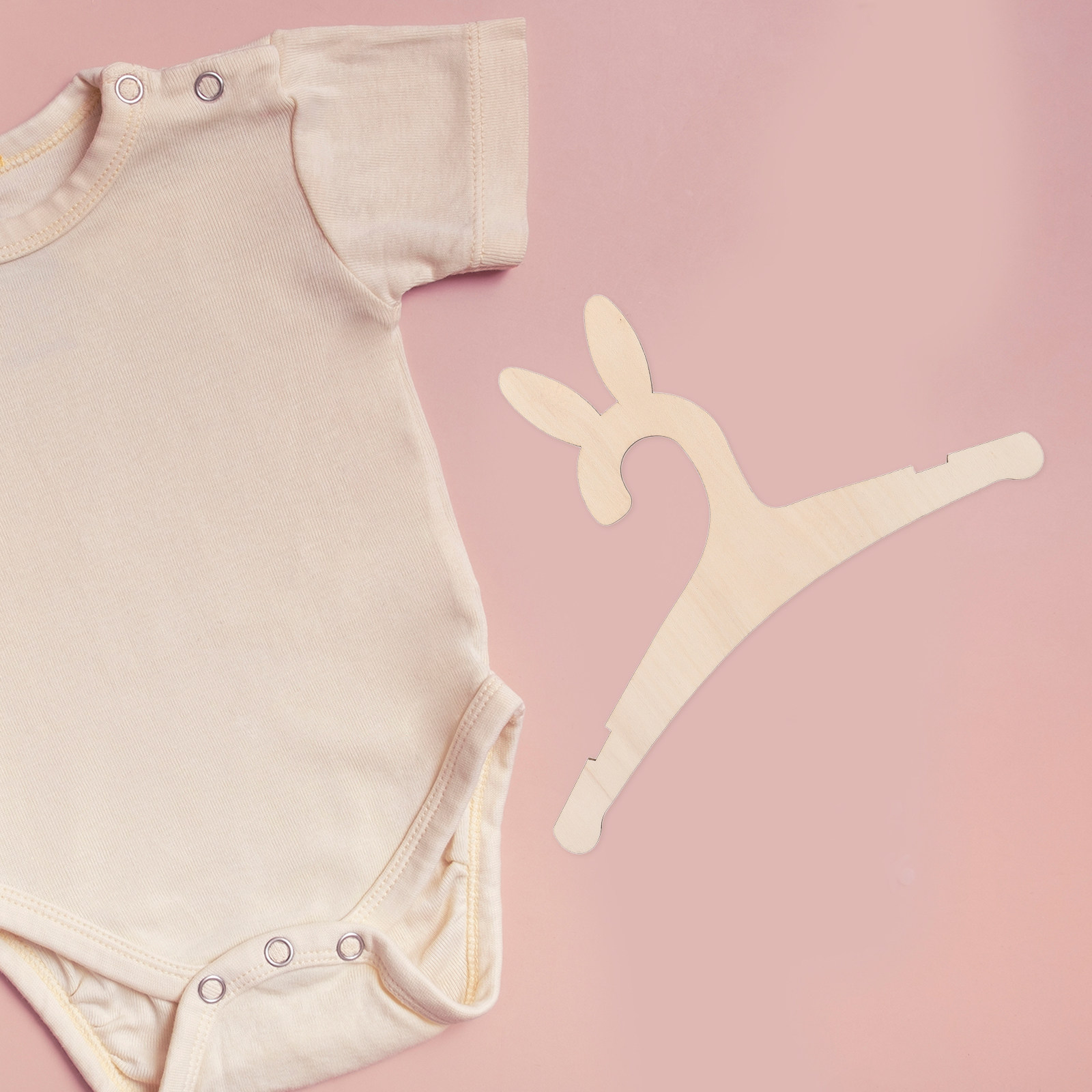 Closet Organizer Baby - 5 قطع من علاقات الملابس الخشبية