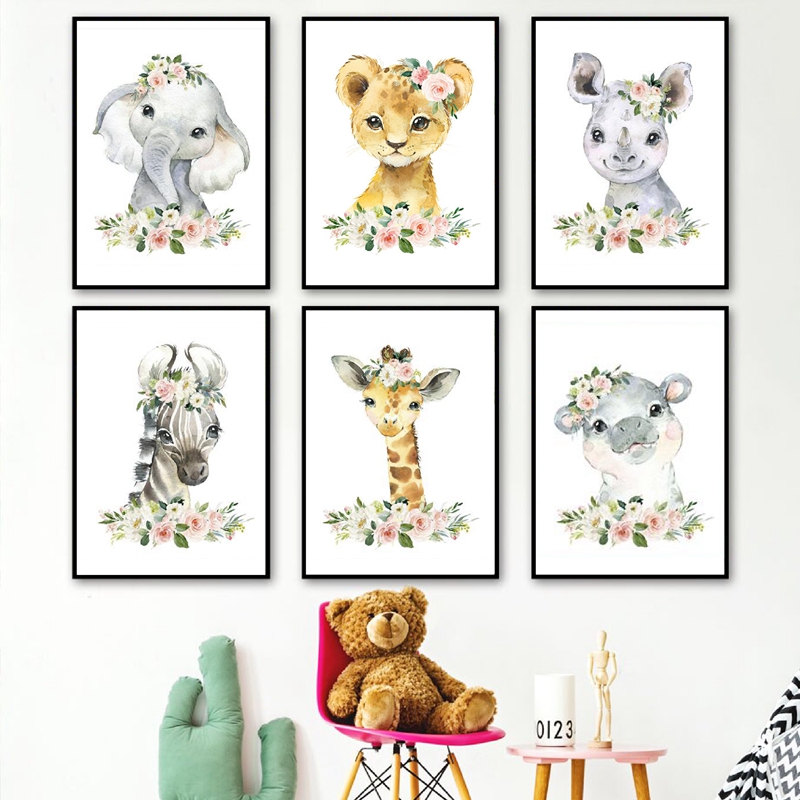 لوحات قماشية مطبوعة بتصميم حيو - مراجعة Baby Nursery Posters وسعره