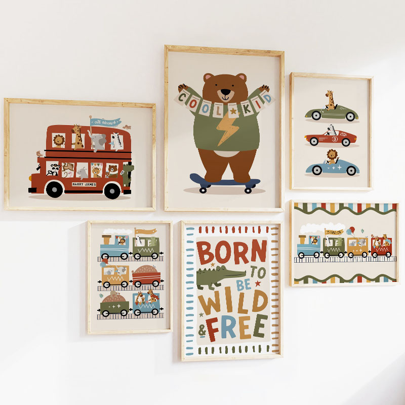 لوحات فنية جدارية كرتونية مضحك - مراجعة Baby Nursery Posters وسعره