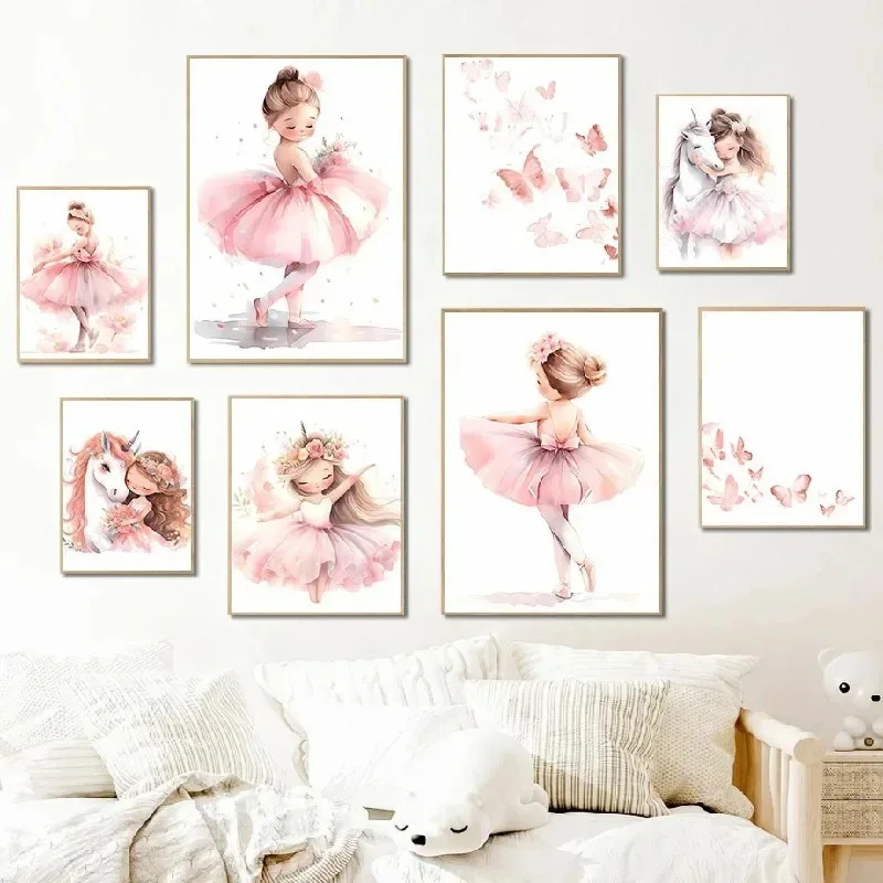 ملصق فني للفتيات على شكل راقصة - مراجعة Baby Nursery Posters وسعره