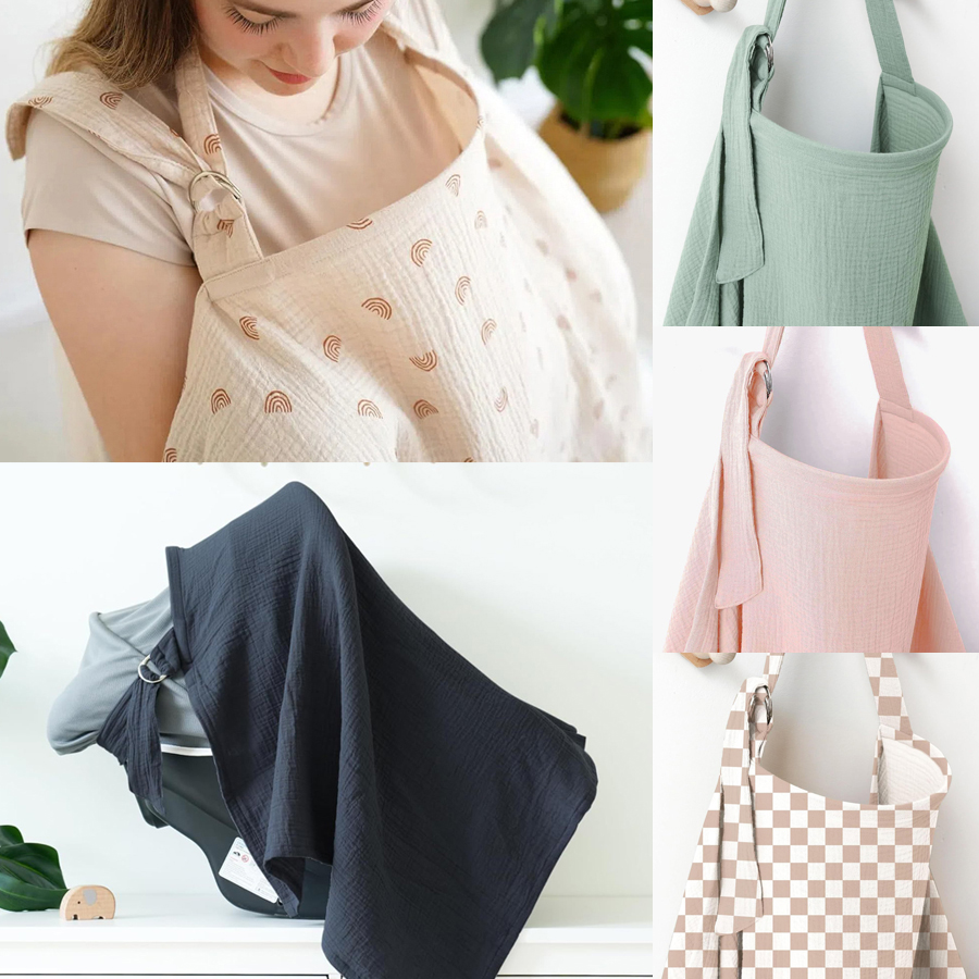 غطاء رضاعة من الموسلين محمول 1 - مراجعة Nursing Cover Breastfeeding وسعره