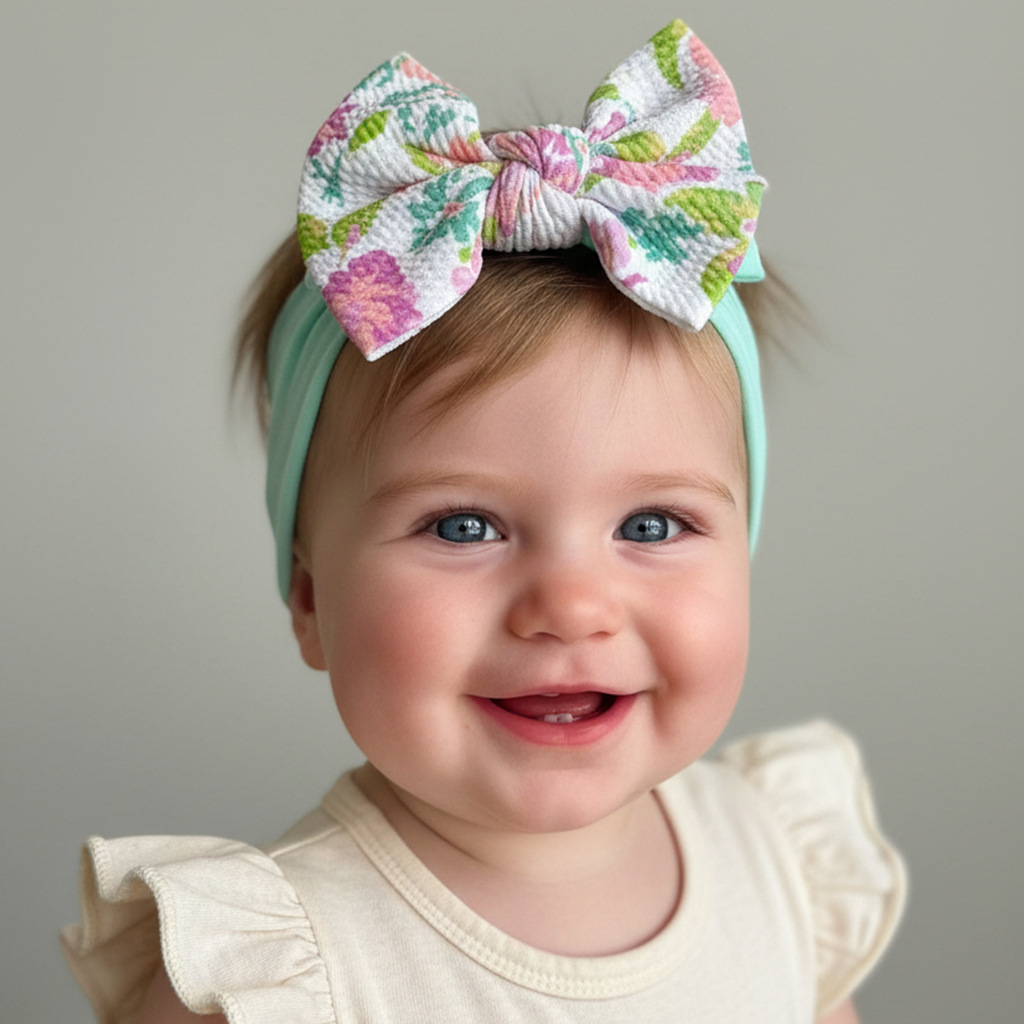 عصابة رأس نايلون مطبوعة للأطفا - مراجعة Baby Wrap Stretchy وسعره