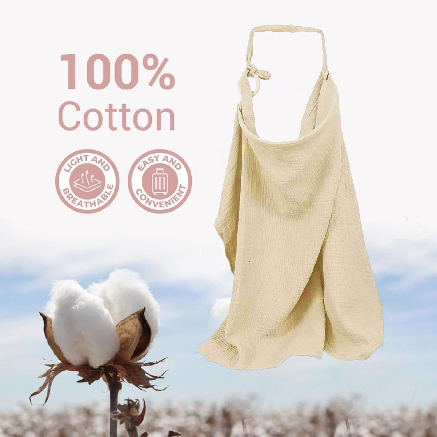 غطاء رضاعة من الموسلين للرضاعة - مراجعة Nursing Cover Breastfeeding وسعره
