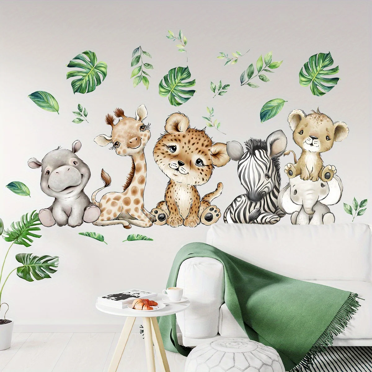 1 قطعة الكرتون لطيف فرس النهر  - مراجعة Baby Nursery Wall Mural وسعره