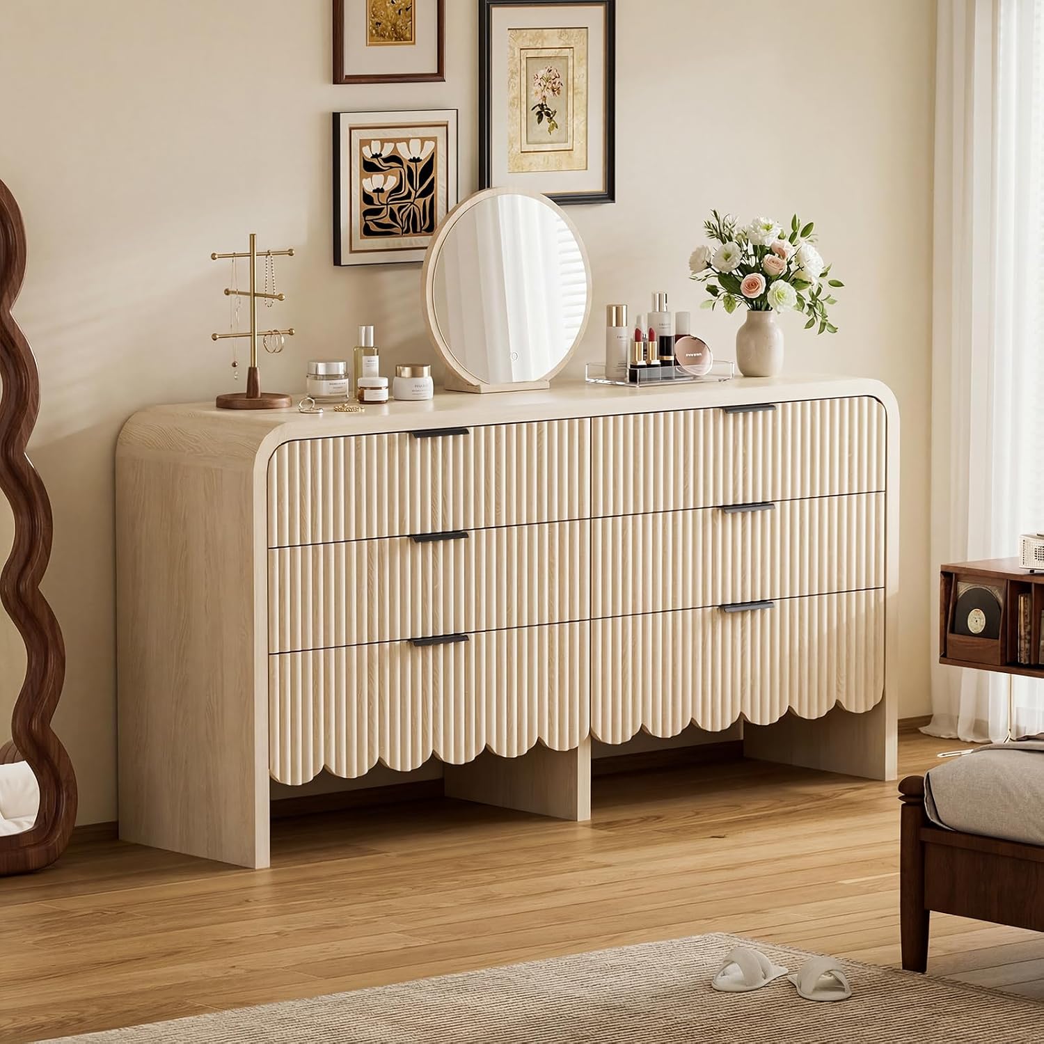 خزانة ملابس خشبية بـ 6 أدراج،  - مراجعة Baby Nursery Chest Of Drawers وسعره
