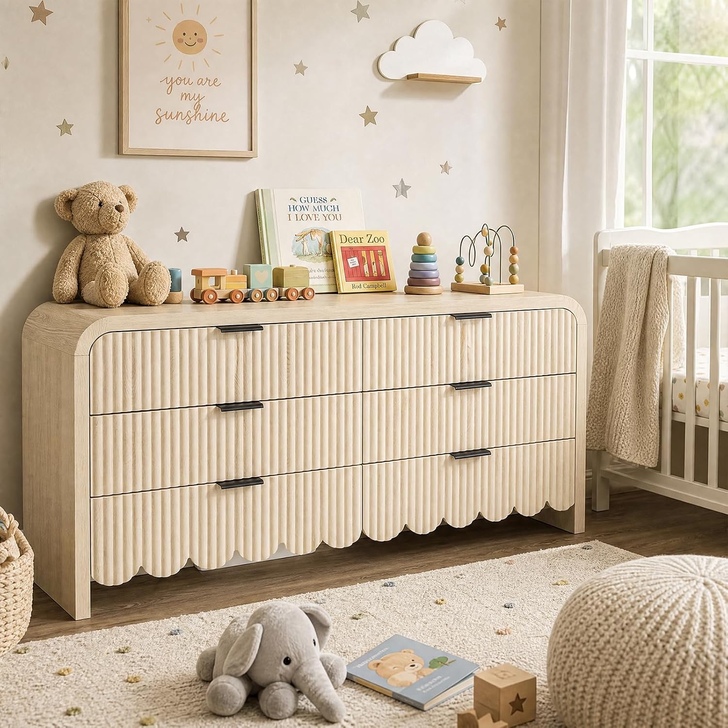 خزانة ملابس خشبية بـ 6 أدراج،  - مراجعة Baby Nursery Chest Of Drawers وسعره