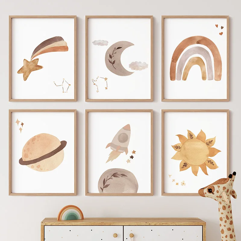 لوحات قماشية مطبوعة بتصميمات ق - مراجعة Baby Nursery Murals وسعره