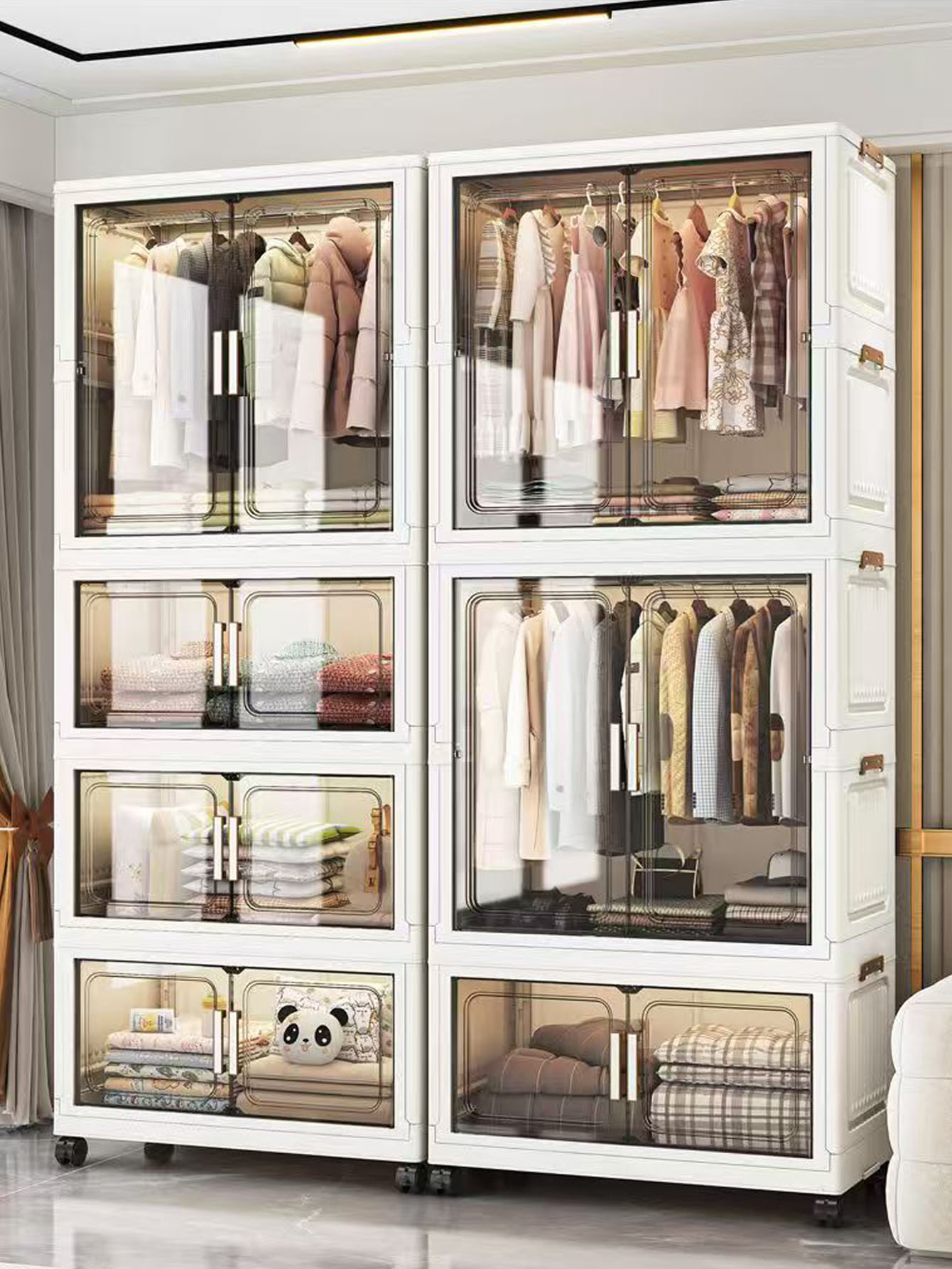 خزانة تخزين بلاستيكية متعددة ا - مراجعة Closet Organizer Baby وسعره