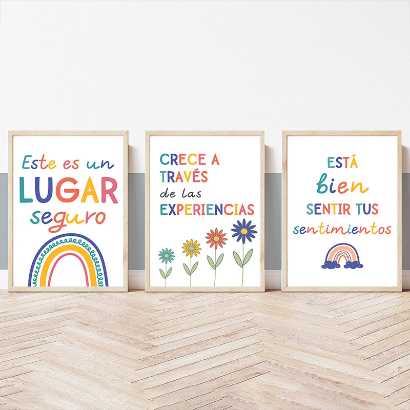 لوحة فنية جدارية قماشية بتصميم - مراجعة Baby Nursery In Spanish وسعره