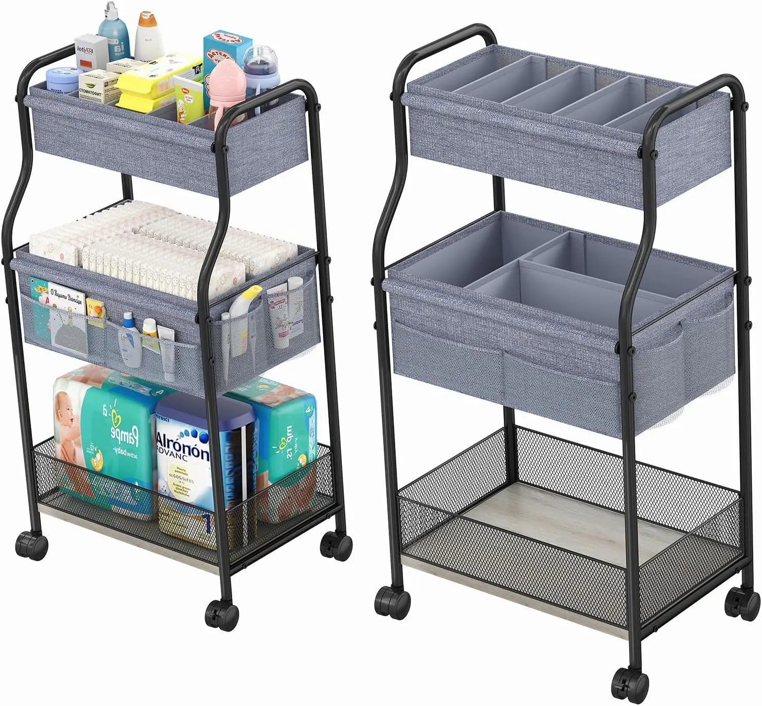 عربة تخزين وتنظيم حفاضات الأطف - مراجعة Baby Nursery Utility Cart وسعره
