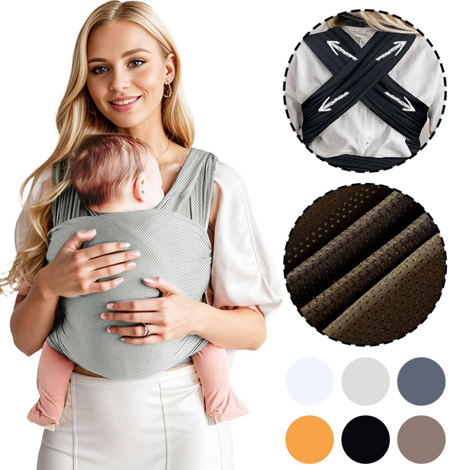 حمالة أطفال متعددة الاستخدامات - مراجعة Baby Wrap Stretchy وسعره