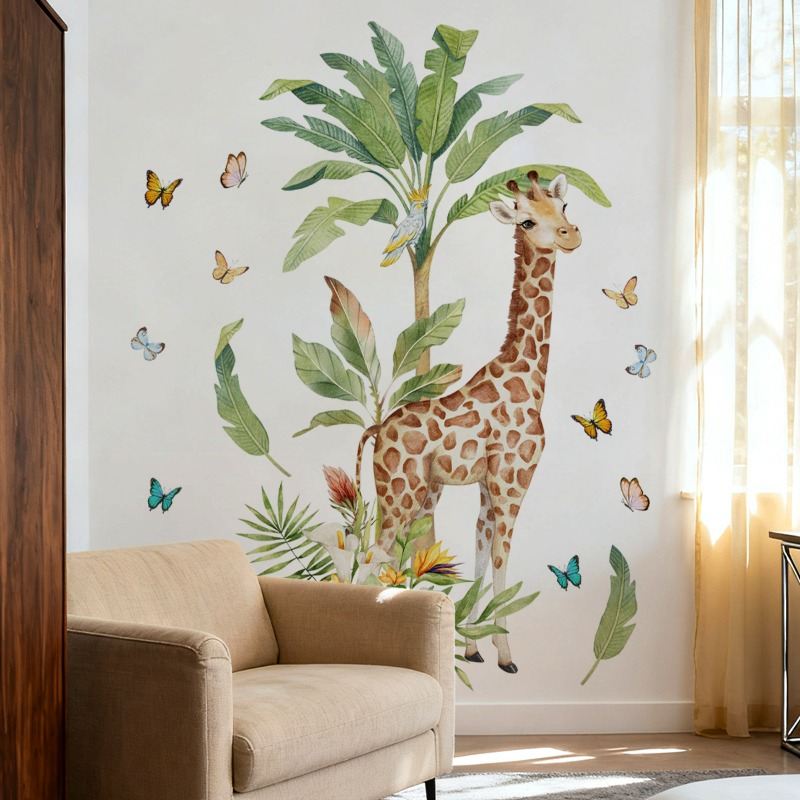 ملصق حائط على شكل زرافة على شك - مراجعة Baby Nursery Murals وسعره
