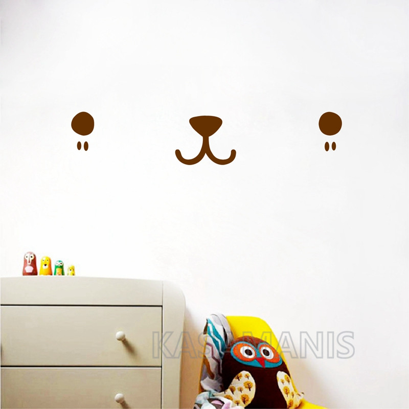 لطيف Kawaii الوجه جدار الفن مل - مراجعة Baby Nursery Murals وسعره