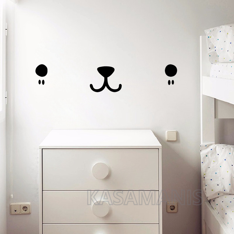 لطيف Kawaii الوجه جدار الفن مل - مراجعة Baby Nursery Murals وسعره