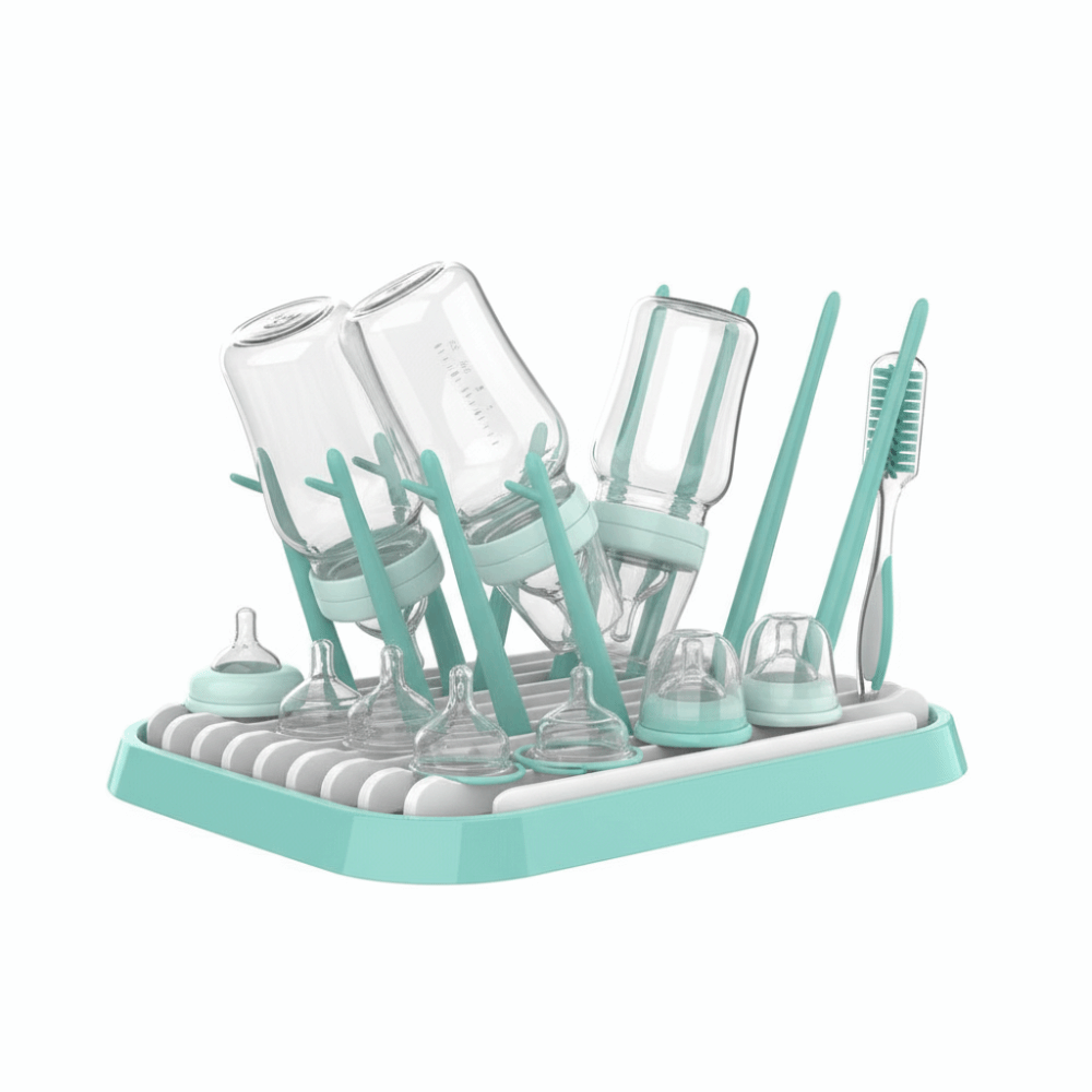 رف تجفيف زجاجات الأطفال القابل - مراجعة Baby Nursery Storage وسعره