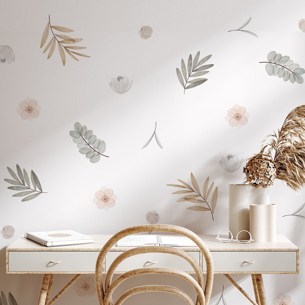 بوهو يترك النباتية DIY جدار ال - مراجعة Baby Nursery Murals وسعره