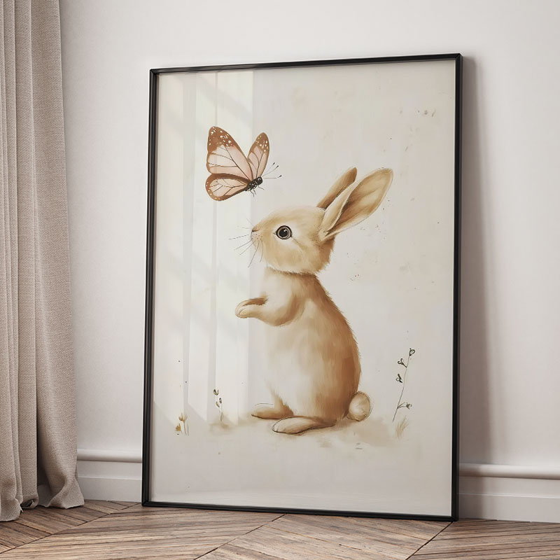 ملصقات حائط على شكل دب وأرنب و - مراجعة Baby Nursery Posters وسعره