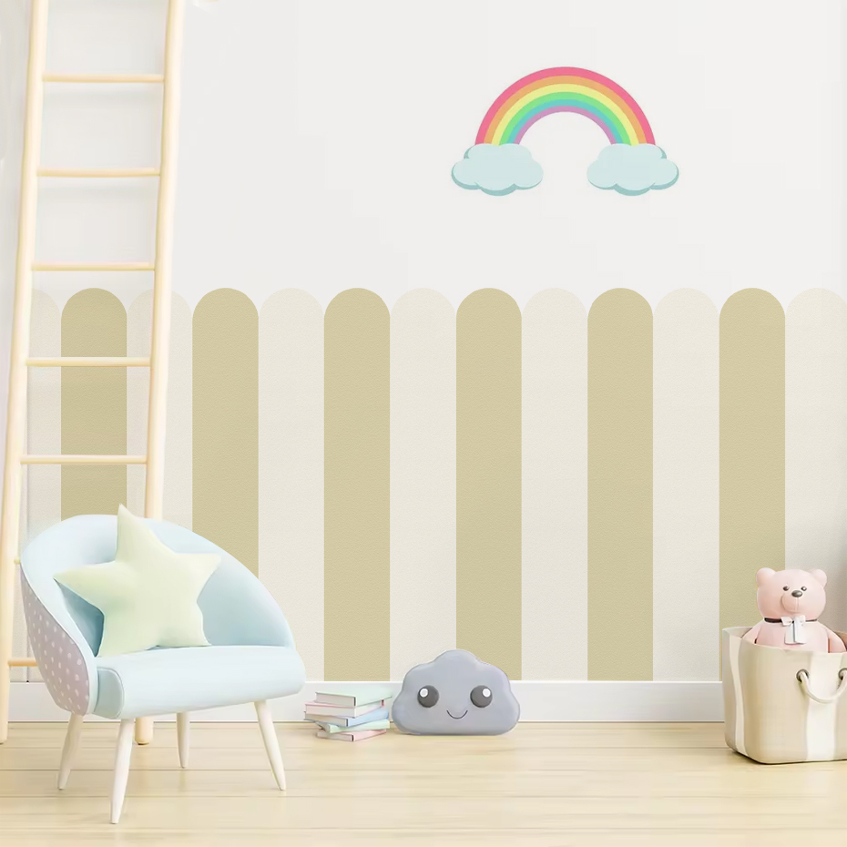 متعدد الألوان عمودي مخطط قوس خ - مراجعة Baby Nursery Wall Mural وسعره