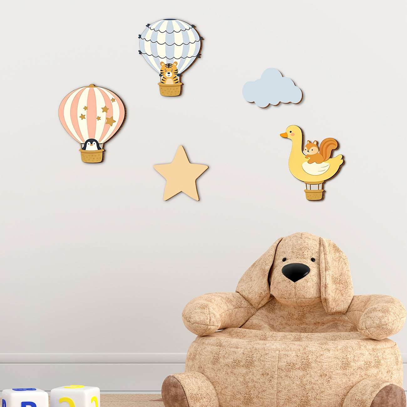 5 قطع من ملصقات الحائط الخشبية - مراجعة Baby Nursery Wall Mural وسعره