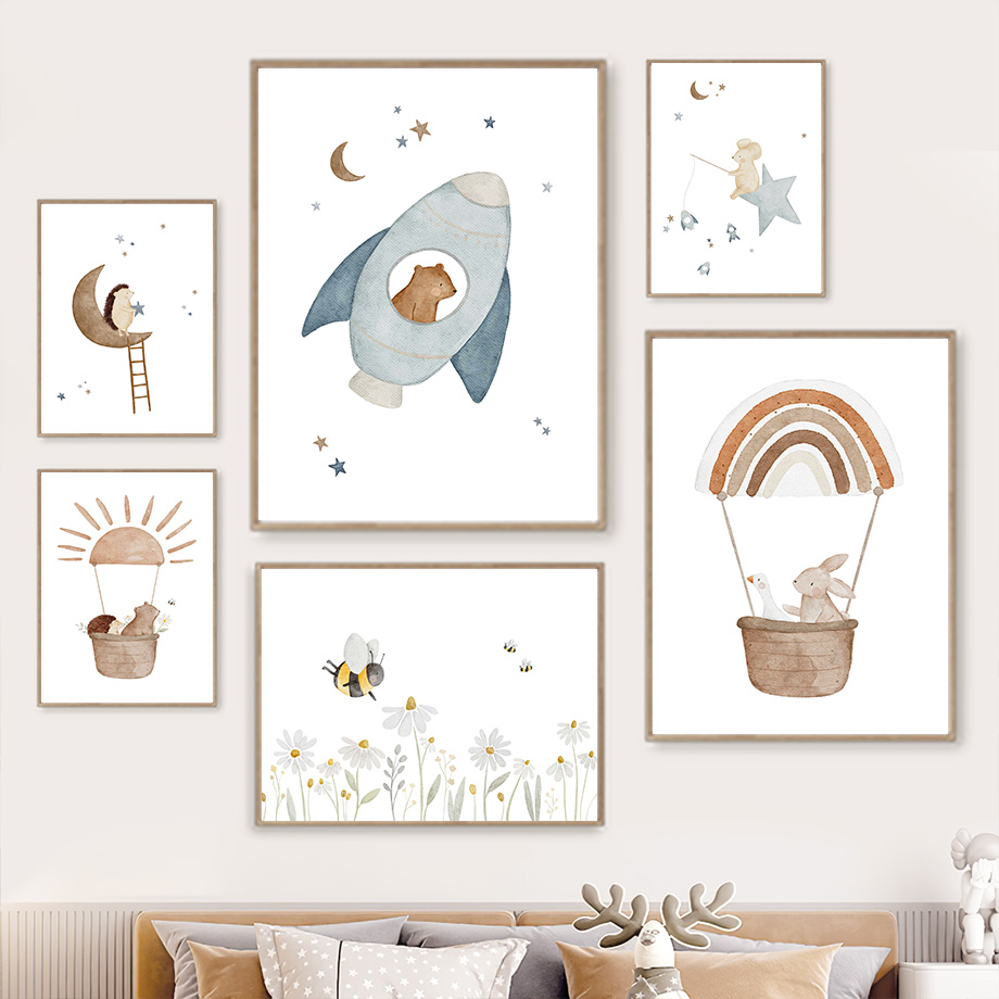 حيوانات كرتونية حضانة جدارية ف - مراجعة Baby Nursery Murals وسعره